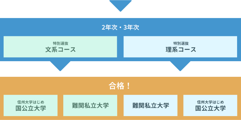 図：国公立難関私大コースの構成イメージ